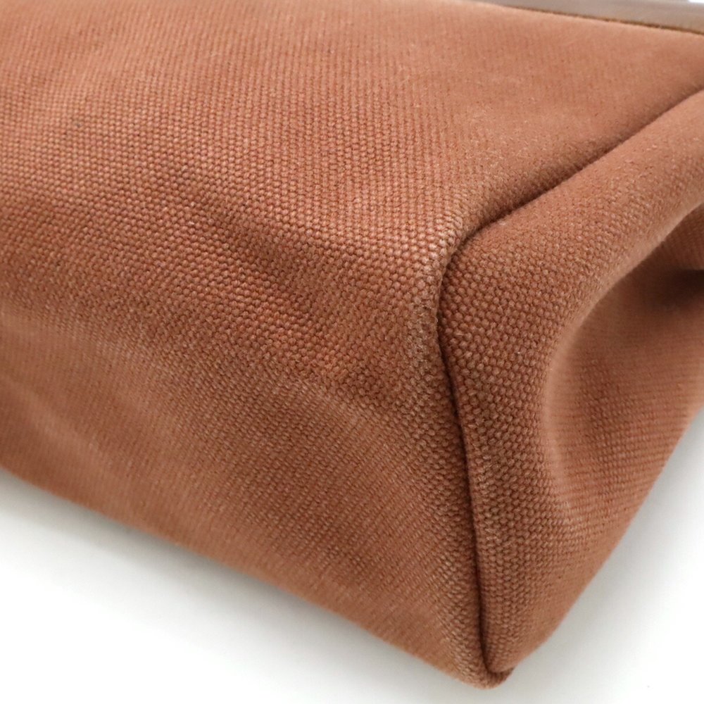 HERMES Hermes Airbag PM Handbag Shoulder Bag Toile Officier Leather Brown E S... - Picture 4 of 10